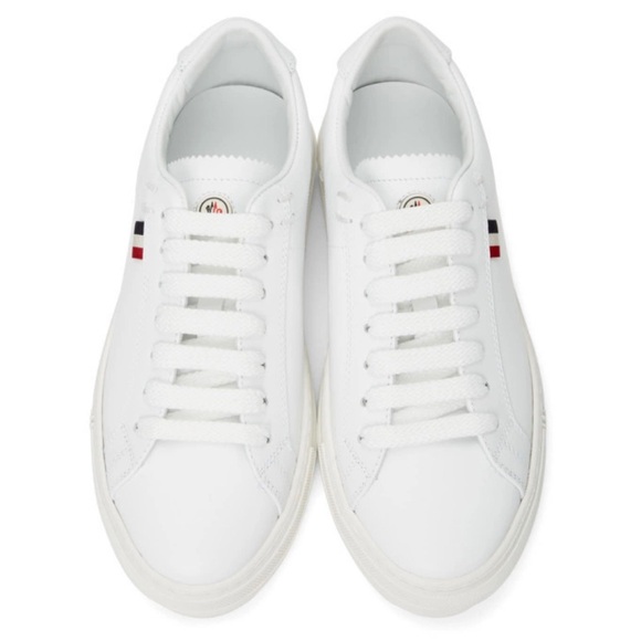 Moncler Alodie Off-White Sneakers with Logo Soles